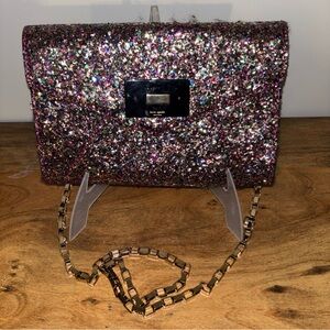Kate Spade 
Moonlit soirée Multicolor Glitter Clutch crossbody